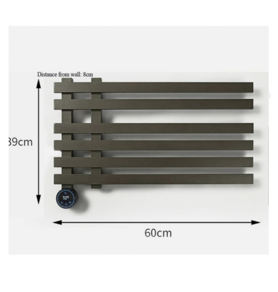 Полотенцесушитель В30*Ш60 электрический матовый графит
